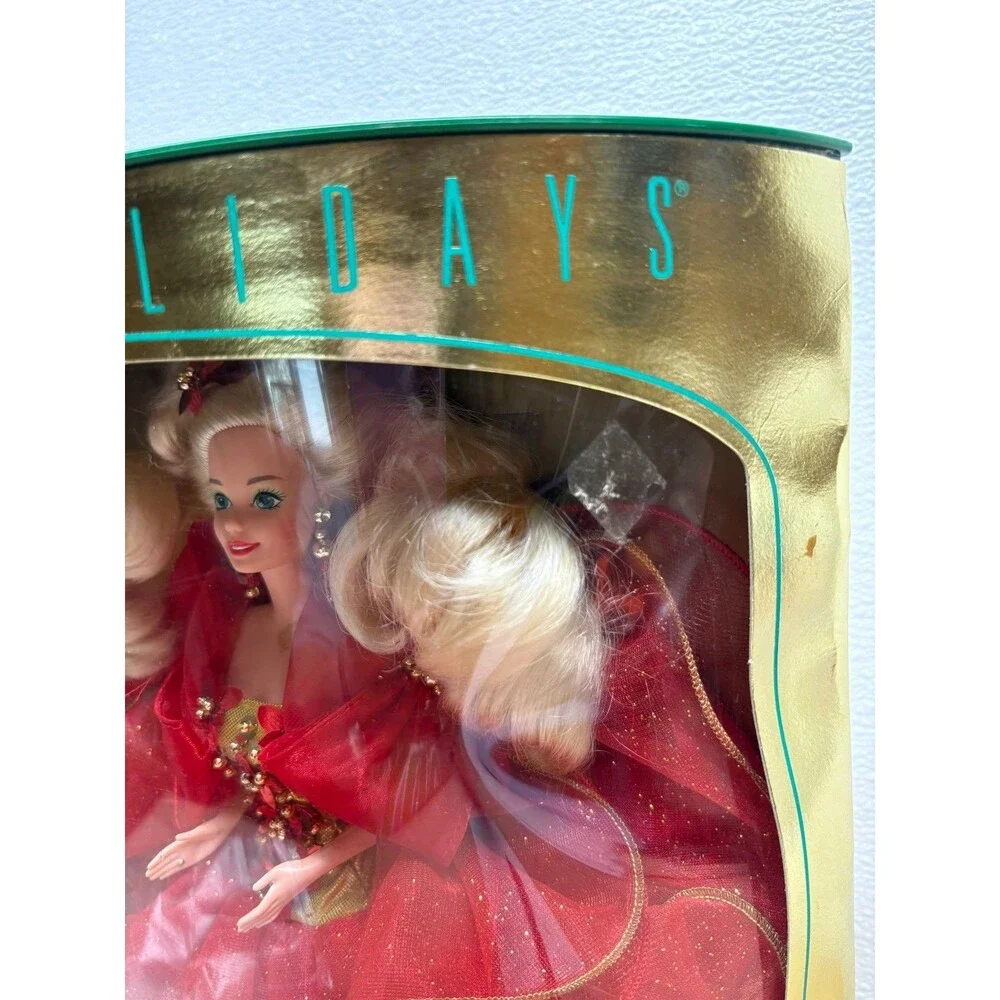 Vtg 1993 Mattel Happy Holiday Barbie Doll With Red Gown Special Edition